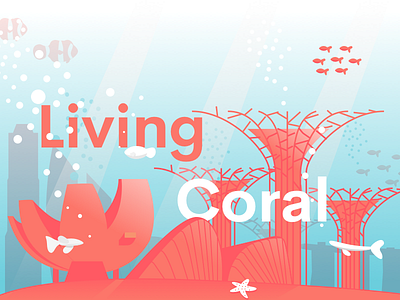Living Coral banner colour colour of the year colours coral design illustration image jin design jindesign living coral pantone ui ux vector