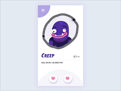 Monster Dating App animation app app animation dating datingapp design illustration jin design jindesign mobile monster motion graphics ui ux valentine valentine day
