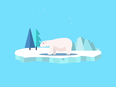 International Polar Bear Day animated animation blue cartoon cute design ice illustration jin design jindesign motion graphics polar bear vector winter