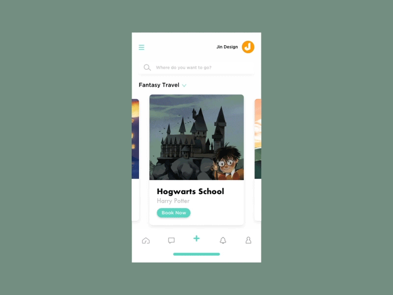 Fantasy Travel App film cartoon fantasy travel travel app mobile logo mock up vector cute app motion graphics animation design jindesign jin design ux ui illustration