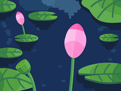 Vesak Day 2019 animation app design illustration jin design jindesign lotus lotus flower mobile motion graphics ui ux vector vesak day