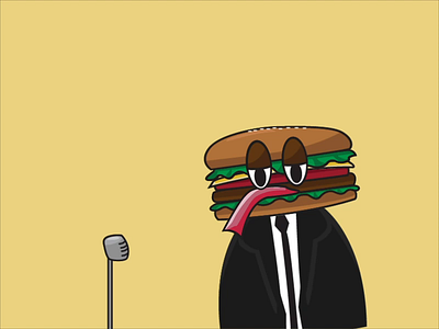 The Singing Burger animation cartoon design illustration jin design jindesign motion graphics ui ux