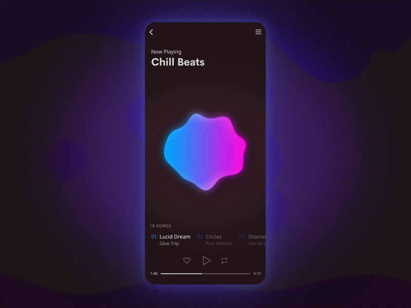 Lava Lamp Music App Interaction by The Visual Team on Dribbble
