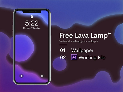 Lava Lamp Music App - Freebie after effects app dark free freebie gradient ios jin design lava lamp motion graphics play ui ux wallpaper