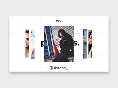 Zed's Portfolio Website jin design minimalist motion graphic photography ui ux website