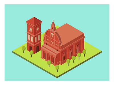 Malaysia's Isometric Landmark animation architect building freebie historical illustration isometric jindesign malaysia motion graphic red square suffolk house