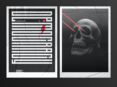 BLACK, WHITE & DREAD (7&8) dark poster a day poster art typography