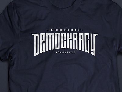 Demockracy Inc custom lettering demockracy typography