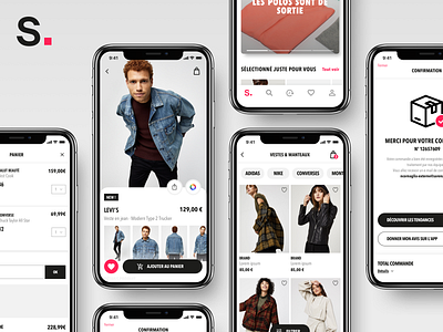 Sarenza App Redesign - UI & UX app basket clothes ecommerce fashion iphone model shipping shopping ui ux