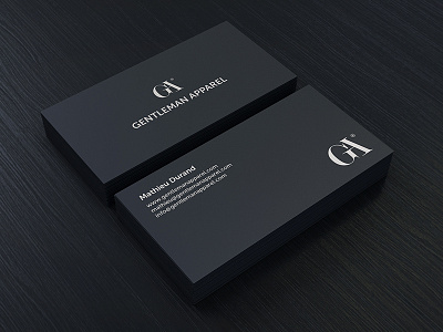 Gentleman Apparel Business Card apparel black business card gentleman minimal simple white