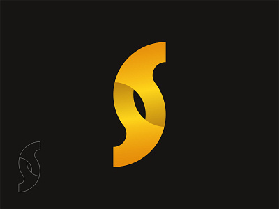 S Letter 3d Logo "Gold"