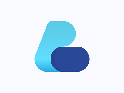 B logo mark 3d app b b logo blue branding business corporate design gradient graphic design logo memorable modern premium professional simple tech unique web