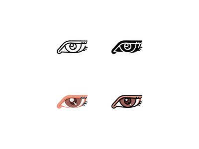 eye icon set design 4 style