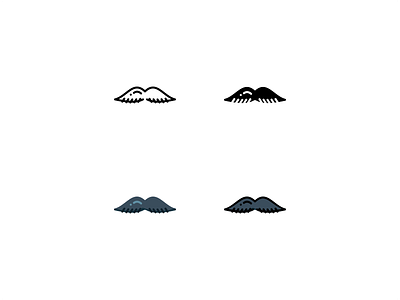 moustache icon set design 4 style