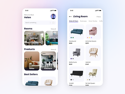 VR Home app app ar augmented reality furniture home app minimal mobile ui vr