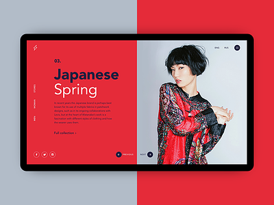 Japanese Spring concept design fashion girls japanese minimal shop spring ui web website