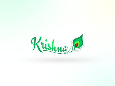 Krishna Logo Design 3d adobe app branding design graphic design illustration krishna krishna logo logo typography ui ux vector