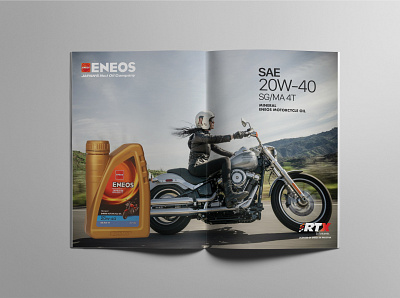 ENEOS Lubricants branding leaflet photoshop print