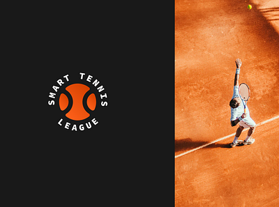 Smart Tennis League graphic design illustration logo vector