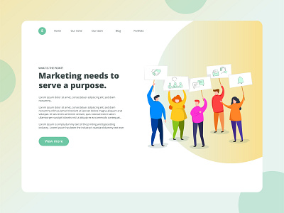 Landing page design