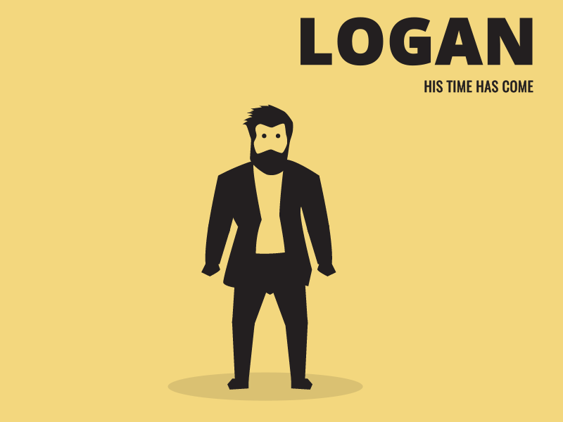 Logan - Movie poster with Gif animation adobe after effect adobe illustrator artwork digital art movie poster
