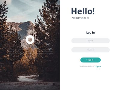 Login page UI