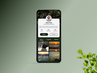 DailyUI 06 - Profile page for a Hikers App