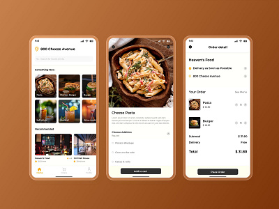 Food Ordering App UI Design.