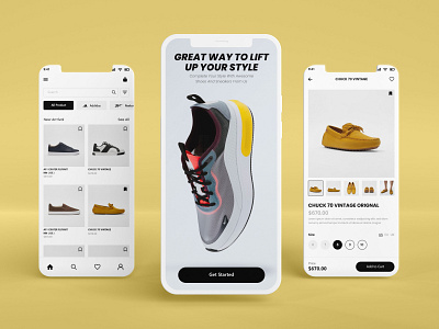 Shoes App Design Ui app design graphic design typography ui ux