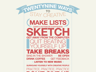 29 Ways To Stay Creative