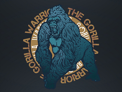 Gorilla warrior animal gorilla gym illustration tshirt vector warrior