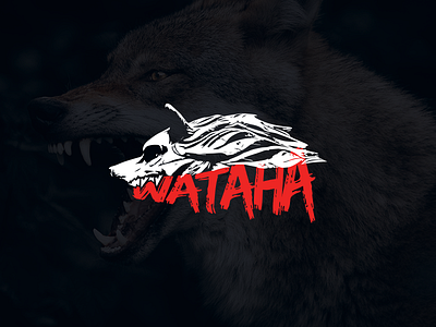Wataha angry wolf black blood branding cloub fight gym logo mma red simple sreetfighting vector wataha white wolf