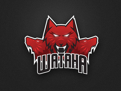 Wataha bjj club bjj branding club game gaming logo gym juijitsu logo red wolf vector wataha wolf wolfs