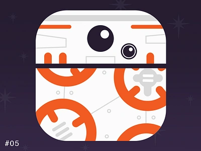 05 App Icon app bb 8 bb8 daily dailyui icon star ui vector wars