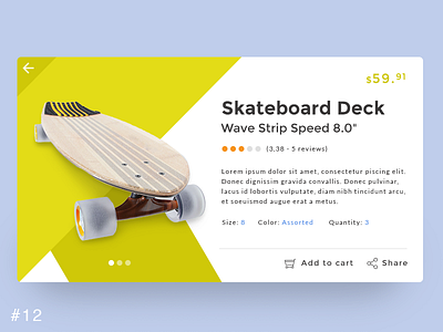 12 E-Commerce Shop (Single Item) dailyui deck e commerce price shop skateboard ui