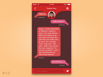 13 Direct Messaging chat dailyui direct ios iphone message messaging tinder ui