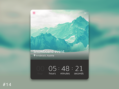 14 Countdown Timer app countdown dailyui event moutains snowboard time timer ui