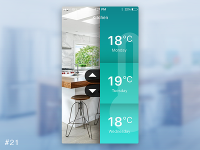 21 Home Monitoring Dashboard dailyui dashboard home ios kitchen monitoring temperature