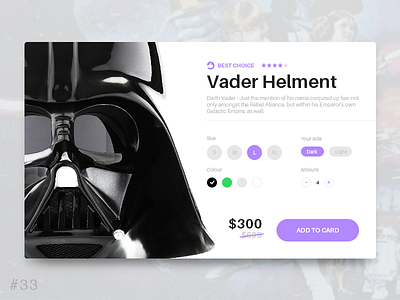 33 Customize Product customize product dailyui dark side e commerce helment shop star wars ui vader