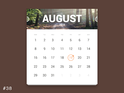 38 Calendar app august calendar dailyui dashboard date ios osx widget