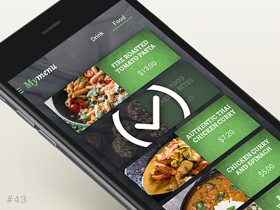 43 Food/drink Menu app dailyui drink food ios iphone menu osx ui ux