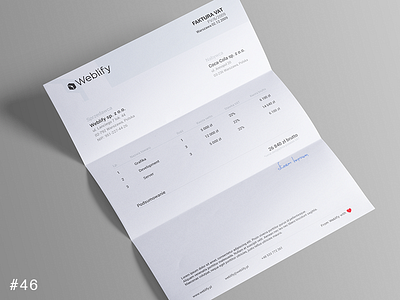46 Invoice bill branding cash clean faktura identity invoice minimal paper payment print simple