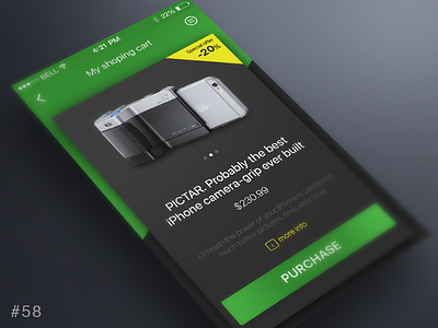 58 Shoping Cart cart dailyui e commerce ios iphone mobile product shoping ui