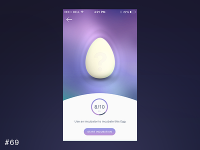 69 Trending app daily dailyui egg go incubator ios iphone mobile pokemon trending ui