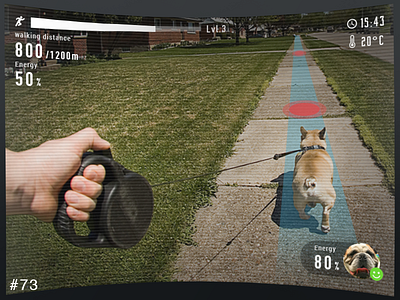 73 Virtual Reality dailyui dog reality status ui virtual vr walking