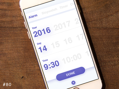 80 Date Picker clean dailyui date flat ios iphone picker simple ui ux