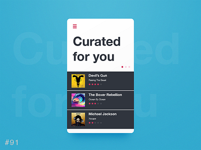 91 Curated For You curated for you daily dailyui design ui user interface web design