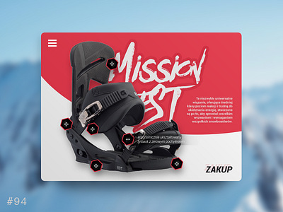 95 Product Tour cart dailyui e commerce moutain product shop ski snowboarding tour ui ux