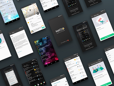 Mateo android app calendar mobile ui ux weather widget