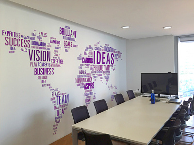 Staysure Office Branding boardroom branding gibraltar insurance office staysure typography wallart